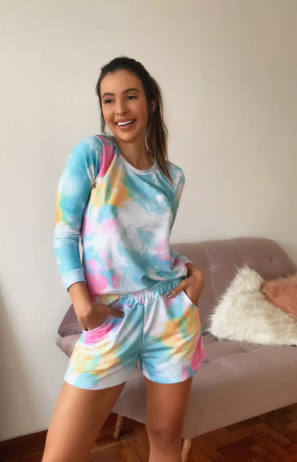 Moda Tie Dye chega aos Pijamas Home Wear super usados no momento que estamos